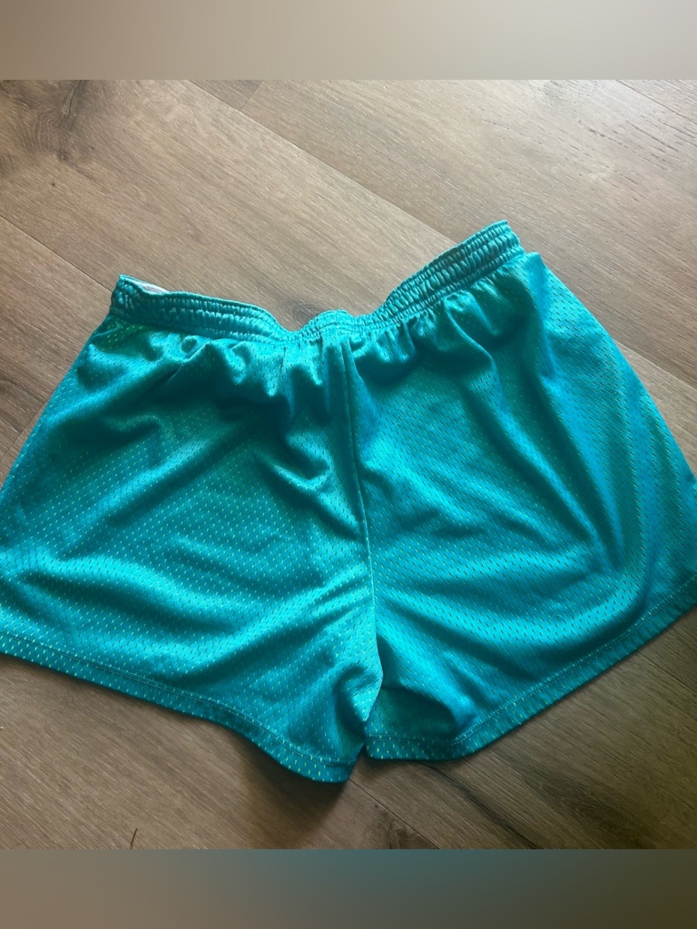 90’s Champion Women's Two Tone Teal and Purple Mesh Athletic Shorts - Twin Pack - Picture 6 of 7